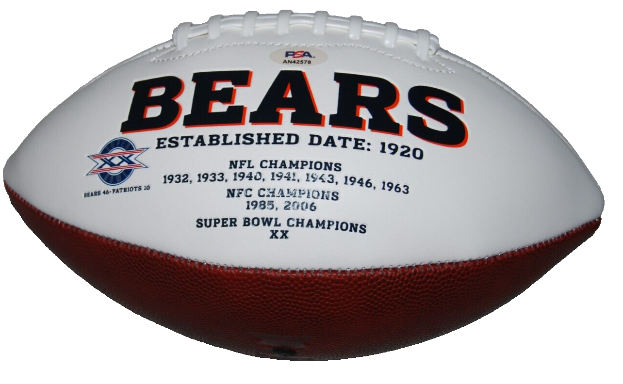 KHALIL HERBERT signed (CHICAGO BEARS) F/S logo football PSA/DNA AN42578