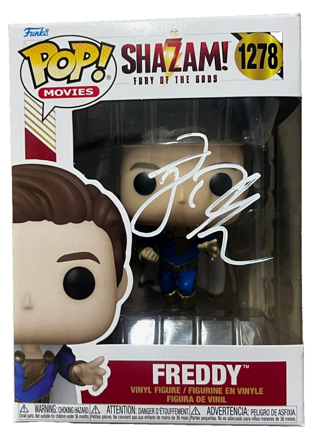 JACK DYLAN GRAZER signed (SHAZAM) Freddy 1278 Funko Pop #541 BECKETT BAS BP59514