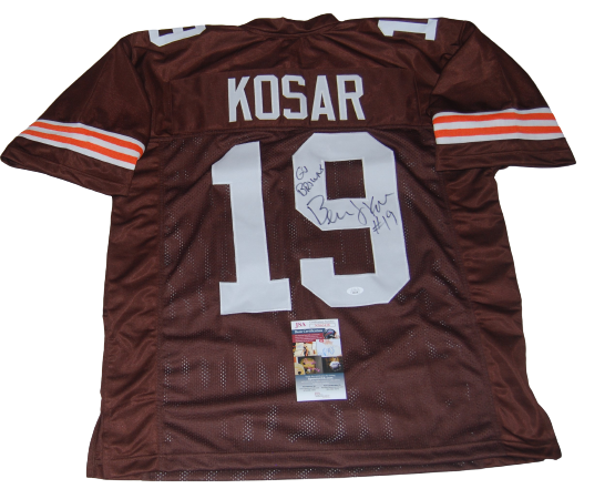 BERNIE KOSAR signed (CLEVELAND BROWNS) custom autographed football jersey JSA 