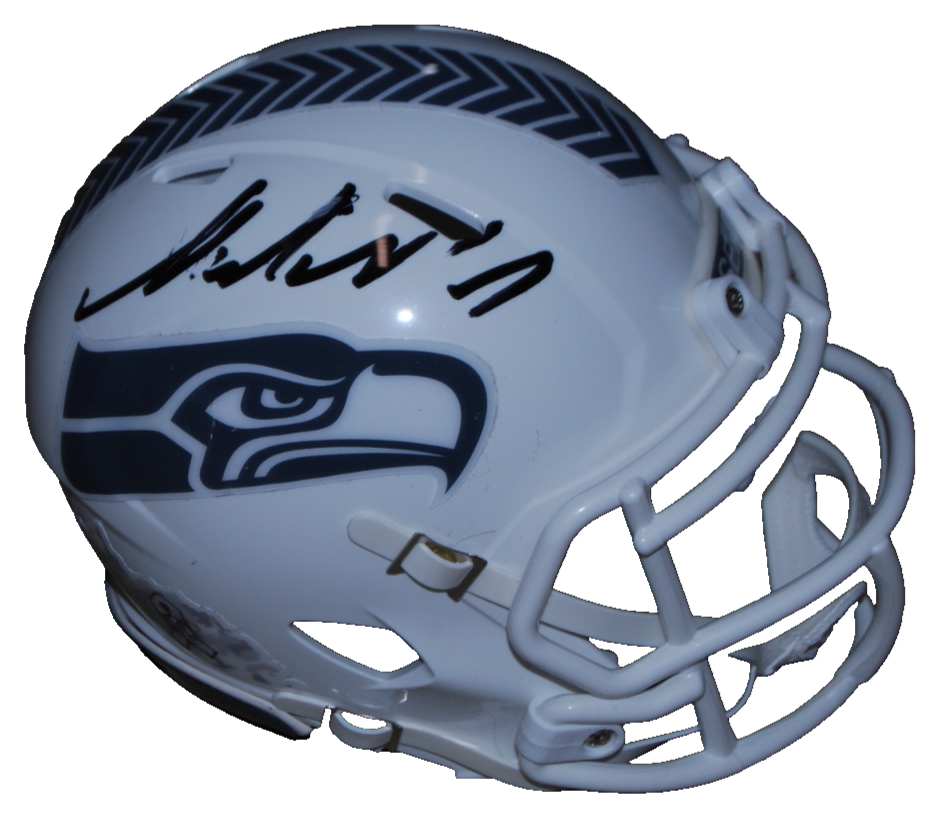 MIKE MACDONALD signed (SEATTLE SEAHAWKS) mini football helmet BECKETT BW07872