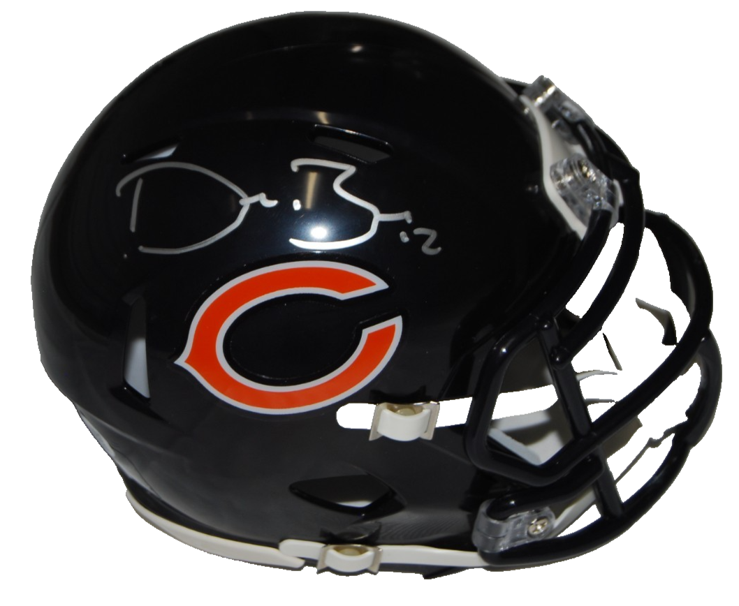 DEVIN BUSH signed (CHICAGO BEARS) 2026 mini football helmet JSA COA CR86535