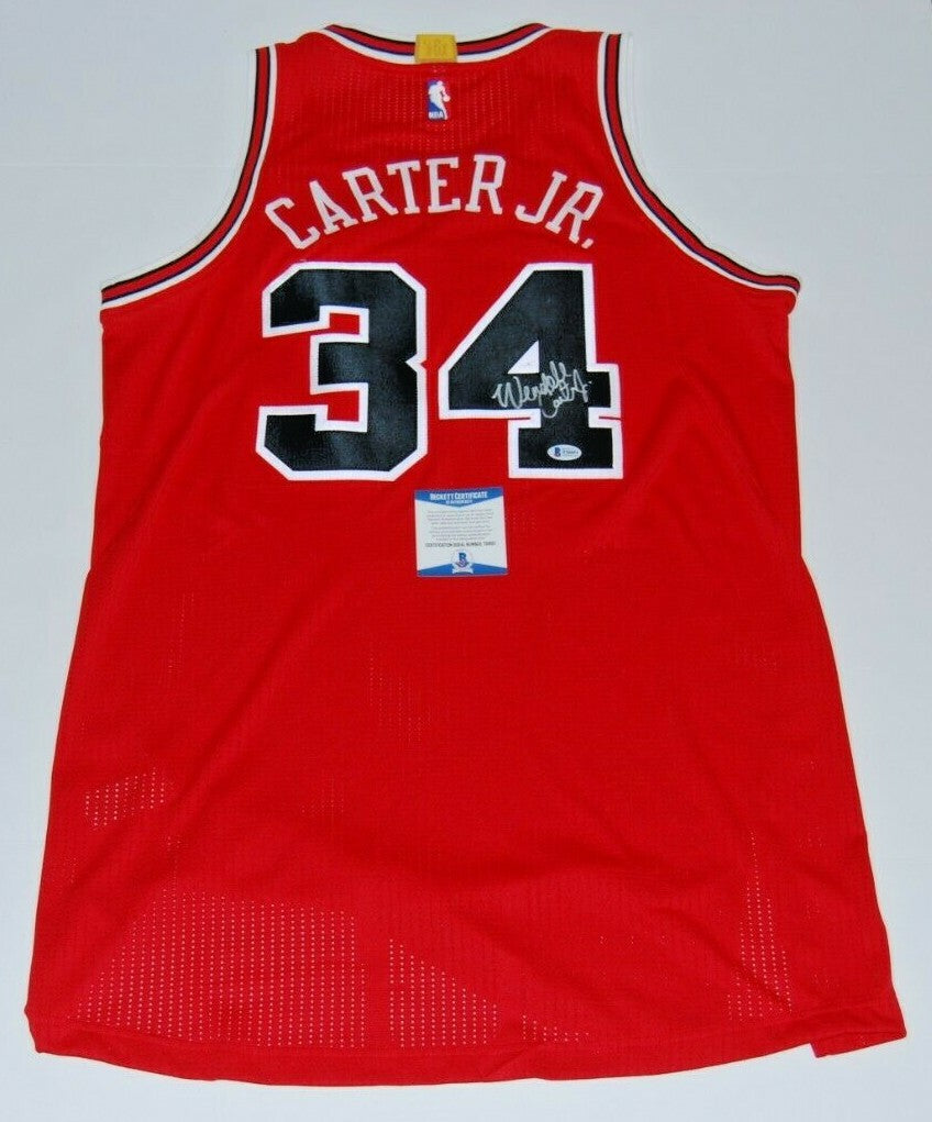WENDELL CARTER JR signed (CHICAGO BULLS) Authentic RED jersey *FULL SIG* BECKETT