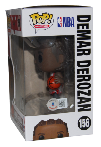 DEMAR DEROZAN signed (CHICAGO BULLS) Basketball #156 Funko Pop BECKETT AD27301