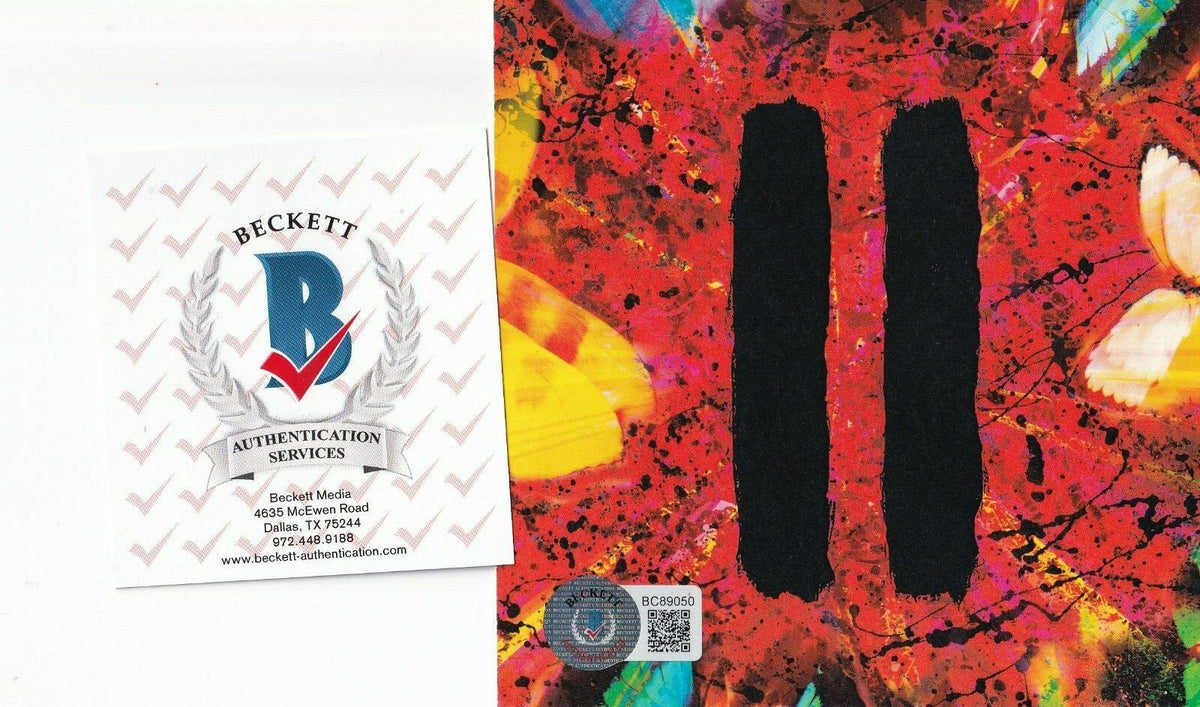 ED SHEERAN signed (=)  Brand New CD COVER 4x4 art card BECKETT BAS BC89050