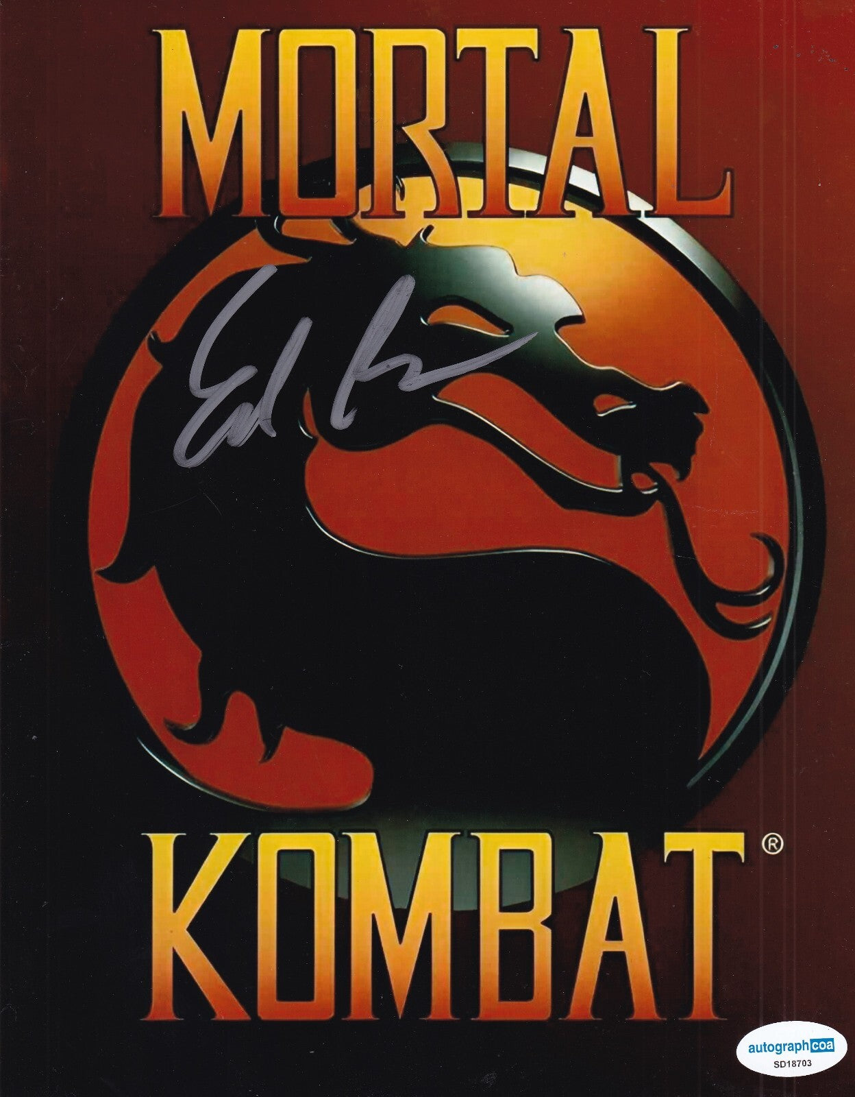 ED BOON signed (MORTAL KOMBAT) Video Game Creator 8X10 photo ACOA SD18703