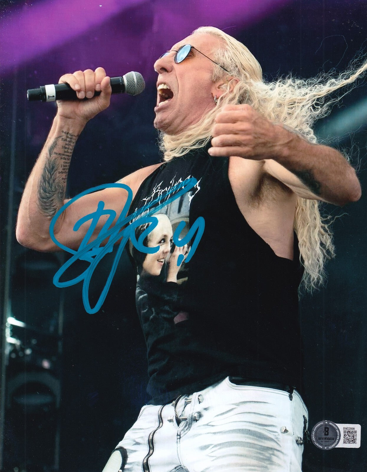 DEE SNIDER signed (I WANNA ROCK) Twisted Sister 8X10 photo BECKETT BAS BM02998