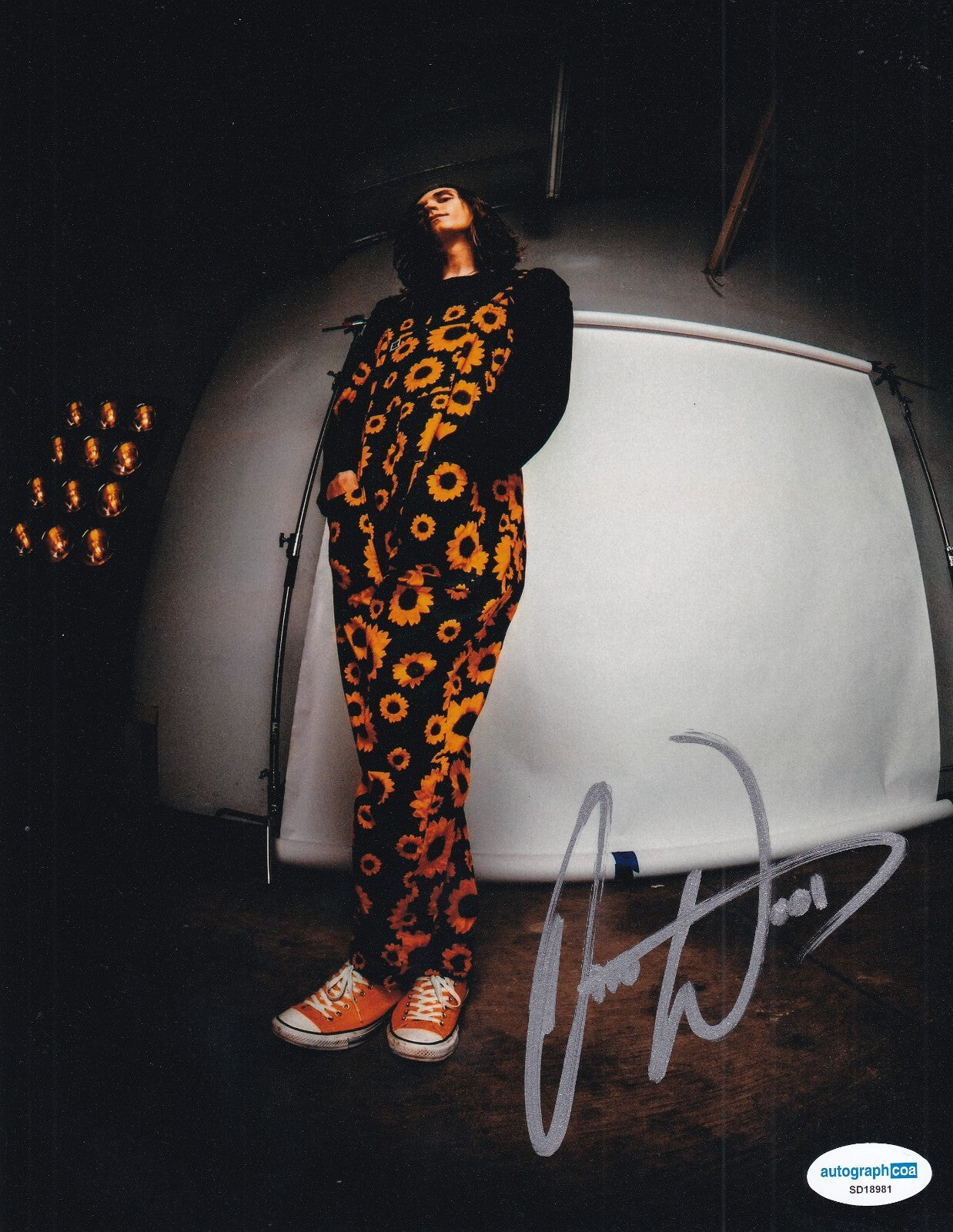 OTTO WOOD signed (WATERPARKS) Drummer music GH2024 8X10 photo ACOA SD18981