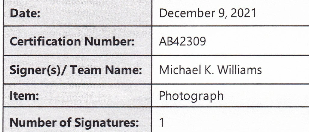 MICHAEL KENNETH WILLIAMS signed (WONDERFUL WORLD) 8X10 photo BECKETT AB42309