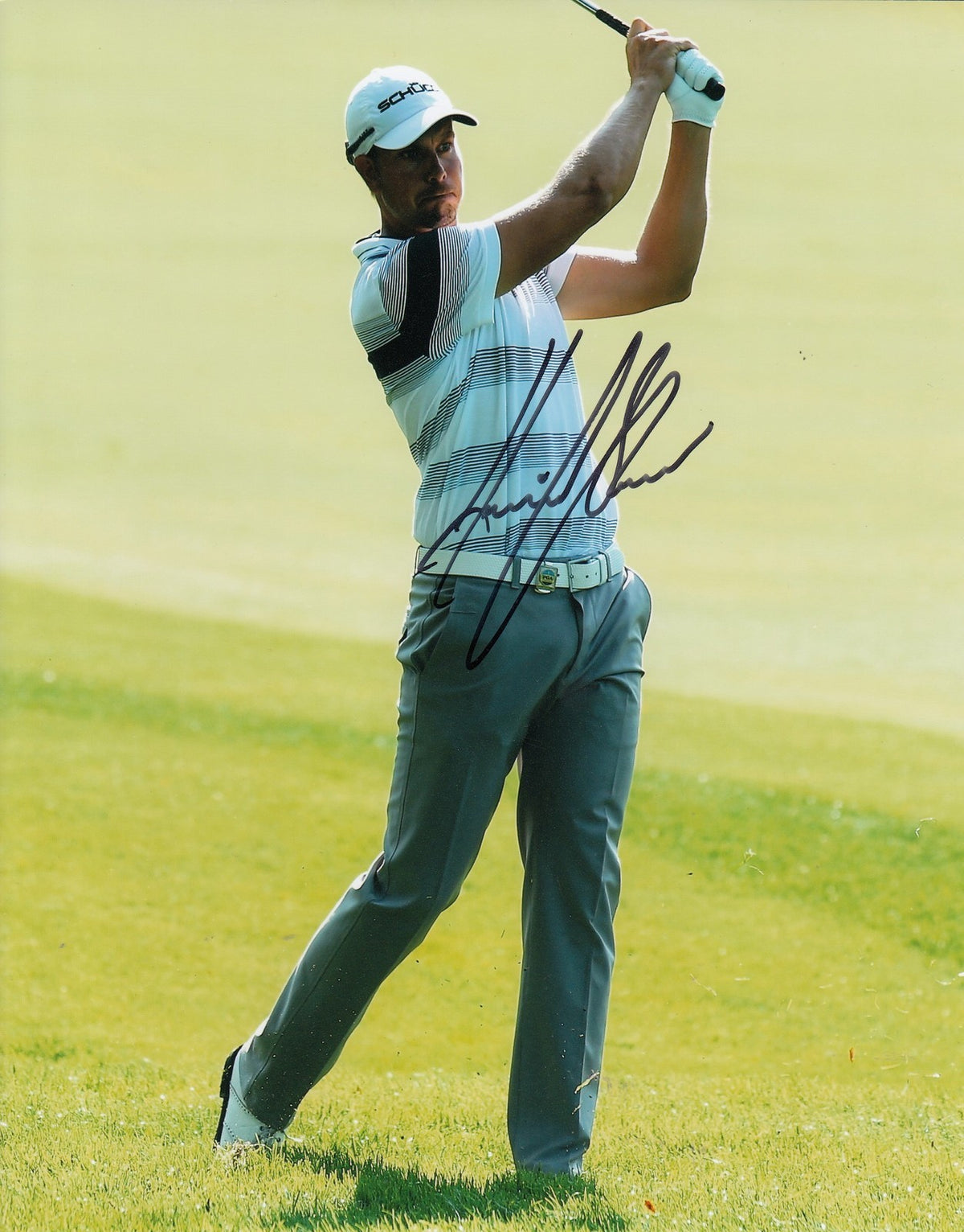 HENRIK STENSON signed (PGA GOLF) 8X10 photo *BRITISH OPEN CHAMPION* W/COA #3