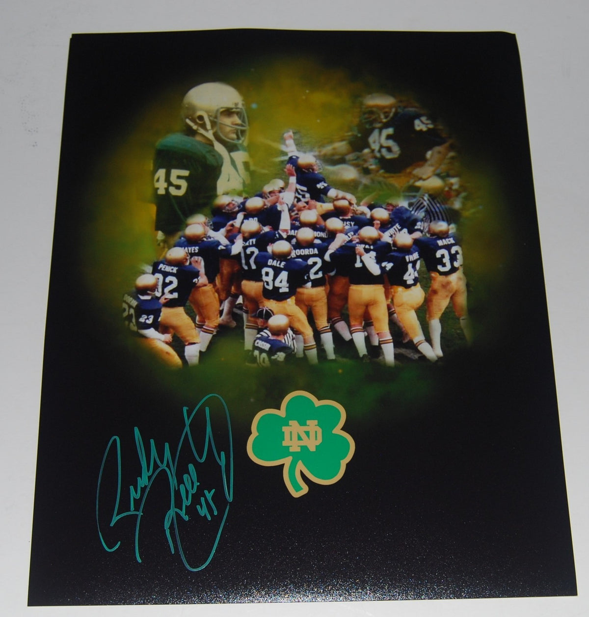 RUDY RUETTIGER signed *NOTRE DAME* FIGHTING IRISH 11X14 photo W/COA AUTOGRAPHED