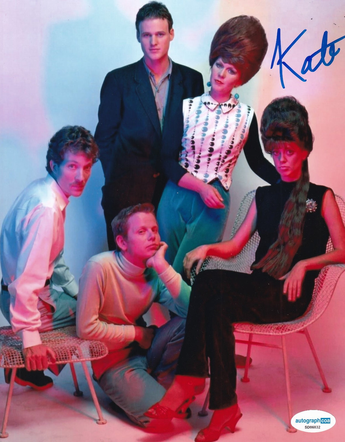 KATE PIERSON signed (THE B-52s) The Flinstones Music 8X10 photo ACOA SD86832