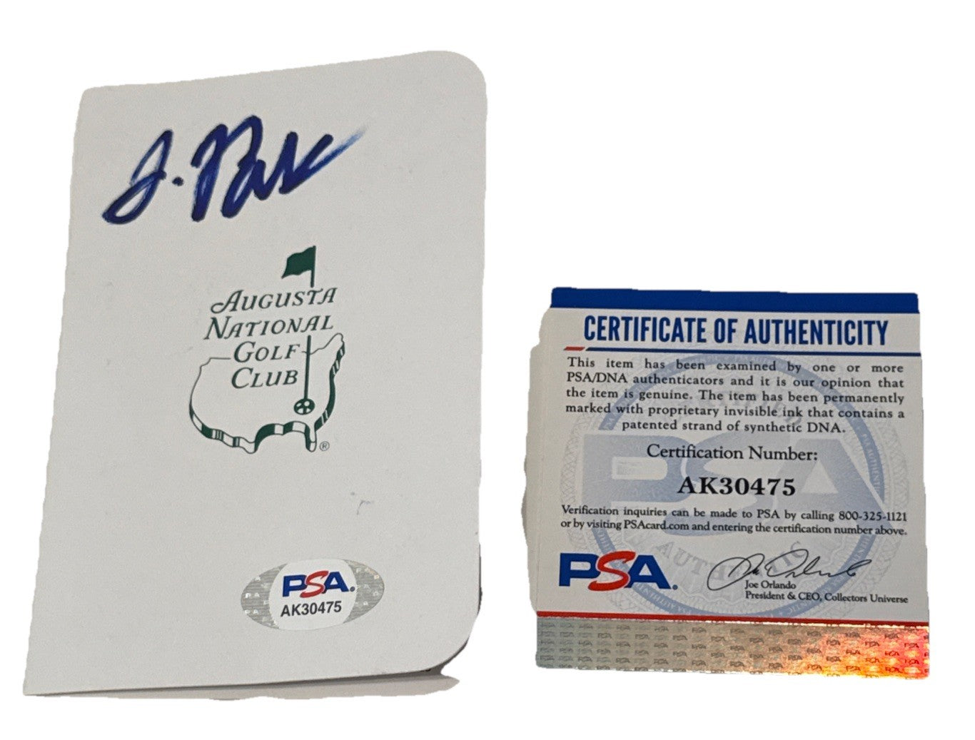 John Pak signed (Augusta) PGA Golf Masters Score Card PSA/DNA AK30475