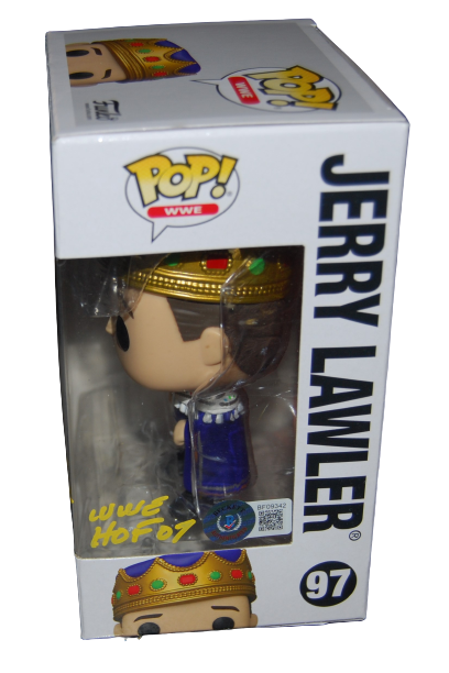 JERRY LAWLER signed (WWE) Wrestling The King Funko Pop #97 BECKETT BAS BF09342