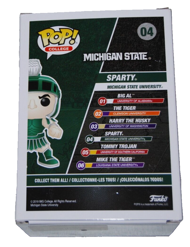 TOM IZZO signed (MICHIGAN STATE SPARTANS) Sparty #04 Funko Pop BECKETT BR32948
