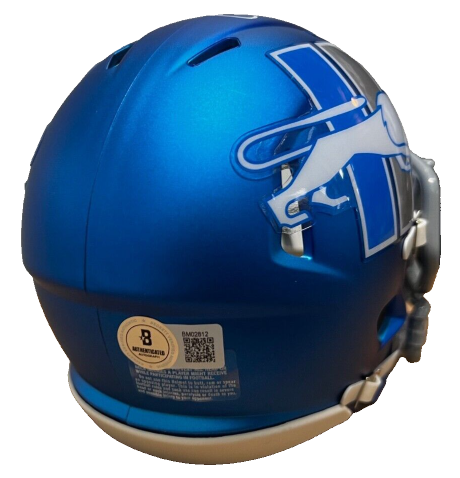 CHRIS SPIELMAN signed (DETROIT LIONS) mini football helmet BECKETT BM02812