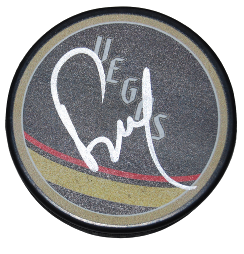 BRUCE CASSIDY signed (LAS VEGAS GOLDEN KNIGHTS) hockey puck BECKETT BAS AD27376