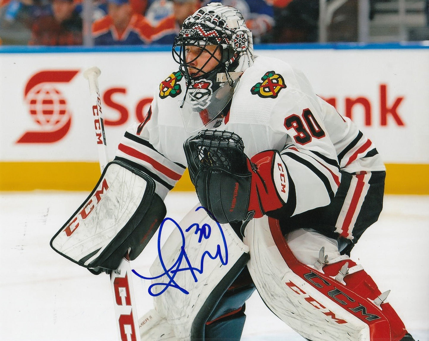 JEFF GLASS signed (CHICAGO BLACKHAWKS) autograph HOCKEY 8X10 photo W/COA #2
