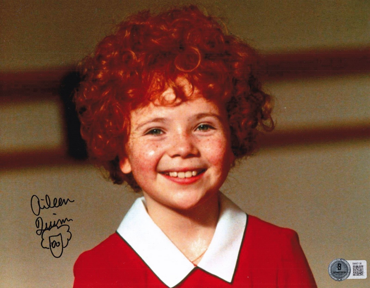 AILEEN QUINN signed (ANNIE) The original Annie 8X10 photo BECKETT BAS BM85136