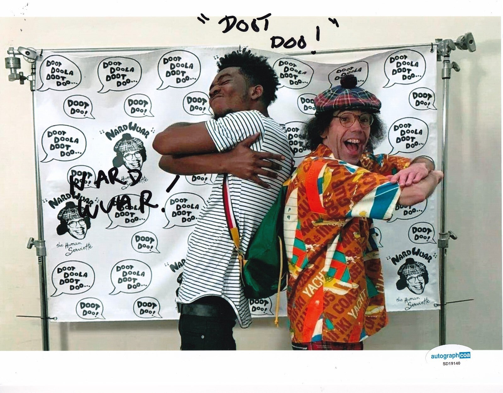 NARDWUAR signed (THE EVAPORATORS) Rap Interview Music 8X10 photo ACOA SD19140