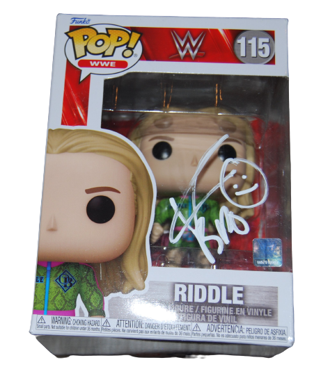 MATT RIDDLE signed (WWE) WRESLTING autographed #115 Funko Pop PSA/DNA AN10023