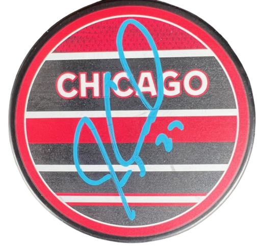 JEREMY ROENICK signed (CHICAGO BLACKHAWKS) hockey puck BECKETT BAS AC93110