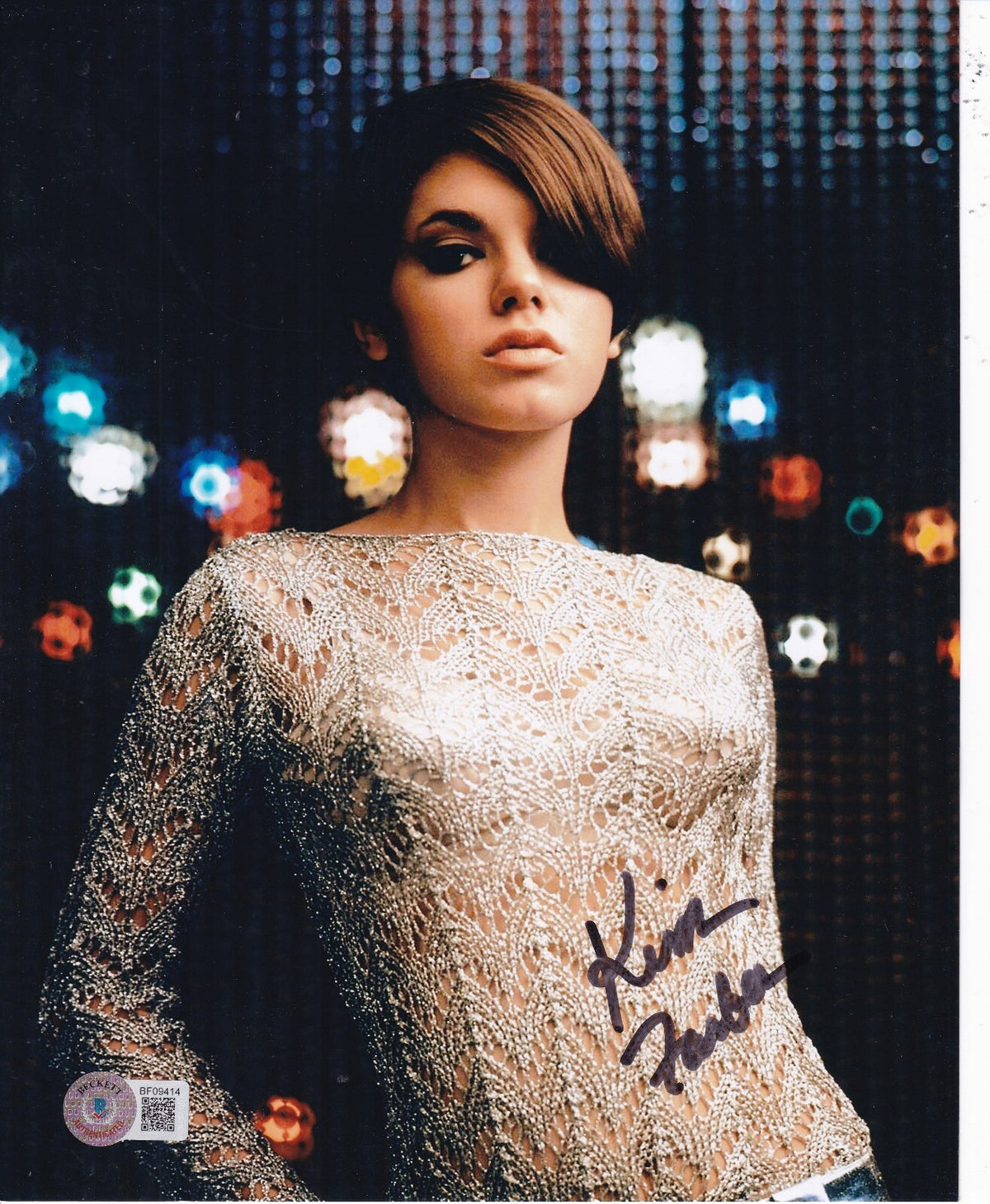 KIM FARBER signed (PLAYBOY PLAYMATE) Bunny 8X10 photo BECKETT BAS BF09414