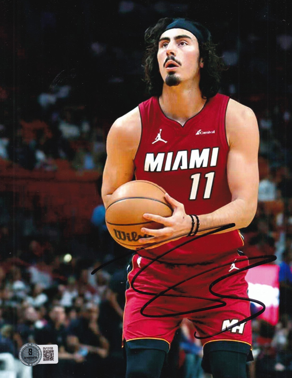 JAIME JAQUEZ JR signed (MIAMI HEAT) basketball 8X10 photo BECKETT BAS BV13158