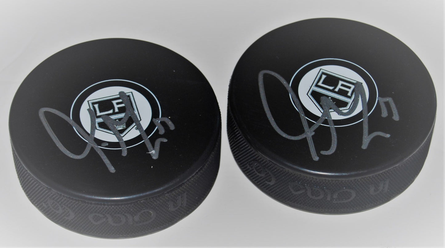 TORREY MITCHELL signed (LOS ANGELES KINGS) souvenir logo hockey puck W/COA
