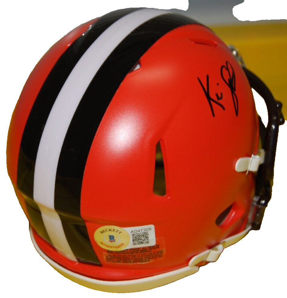 KEVIN STEFANSKI signed (CLEVELAND BROWNS) mini football helmet BECKETT AD47308