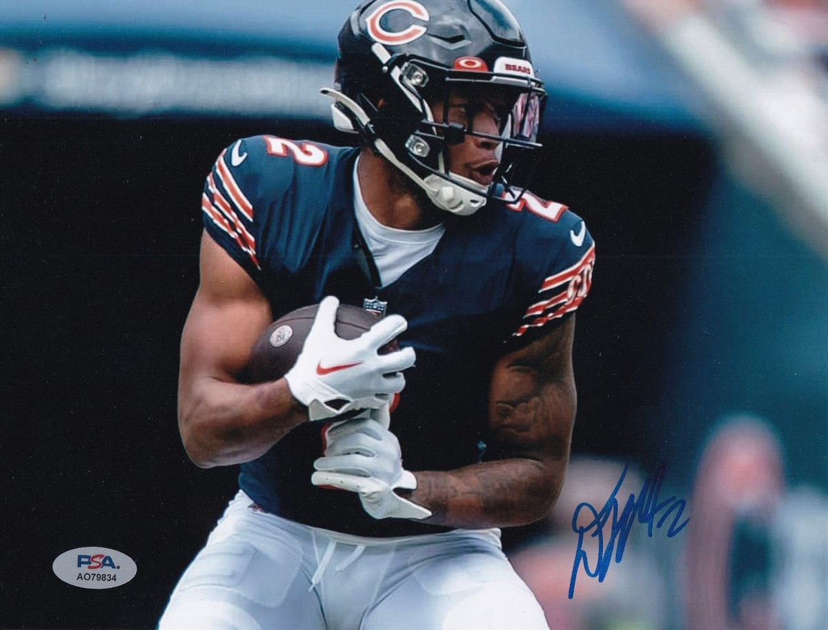 DJ D.J. MOORE signed (CHICAGO BEARS) Football 8X10 photo PSA/DNA AO79834