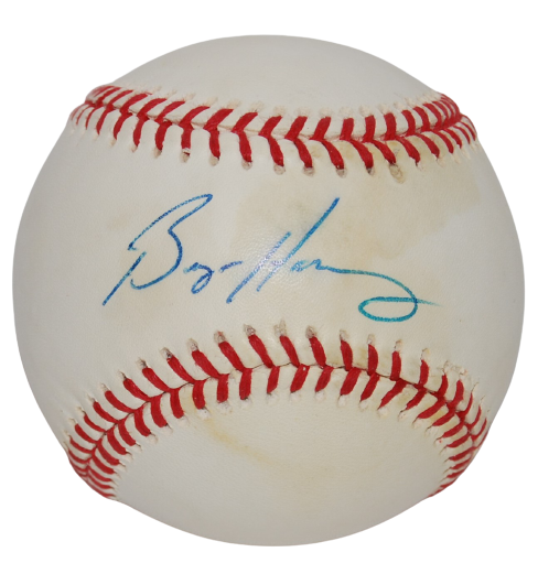 BRYAN HARVEY signed NL baseball (FLORIDA MARLINS) California Angels W/COA
