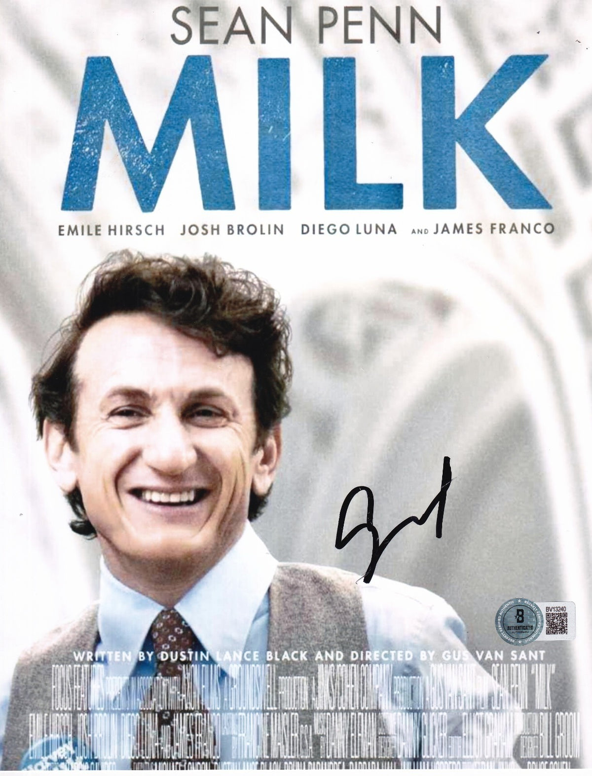 GUS VAN SANT signed (MILK) Movie director POSTER 8X10 photo BECKETT BV13240