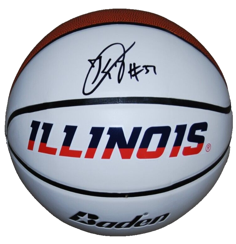 KASPARAS JAKUCIONIS signed (ILLINOIS FIGHTING ILLINI) basketball BECKETT BR32926