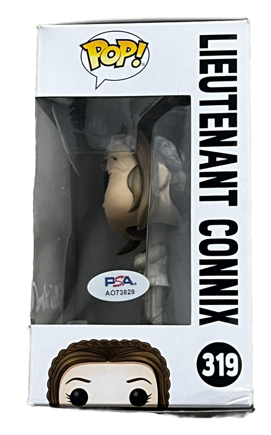 BILLIE LOURD signed (STAR WARS) Lieutenant Connix Funko Pop #319 PSA/DNA AO73829