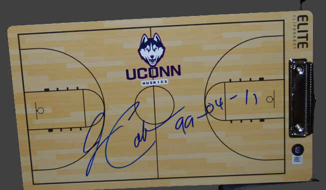 JIM CALHOUN signed (UCONN HUSKIES) Elite Coaches clipboard BECKETT BAS BF87264