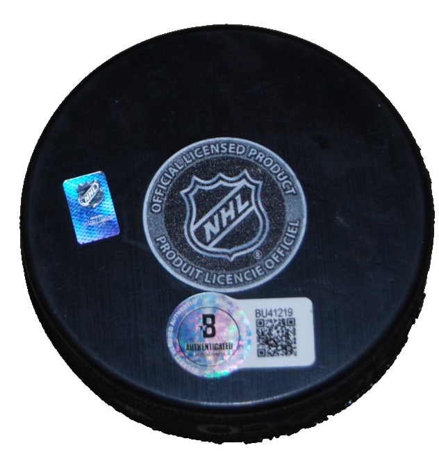 ALEX VLASIC signed (CHICAGO BLACKHAWKS) Centennial 100 puck BECKETT BU41219