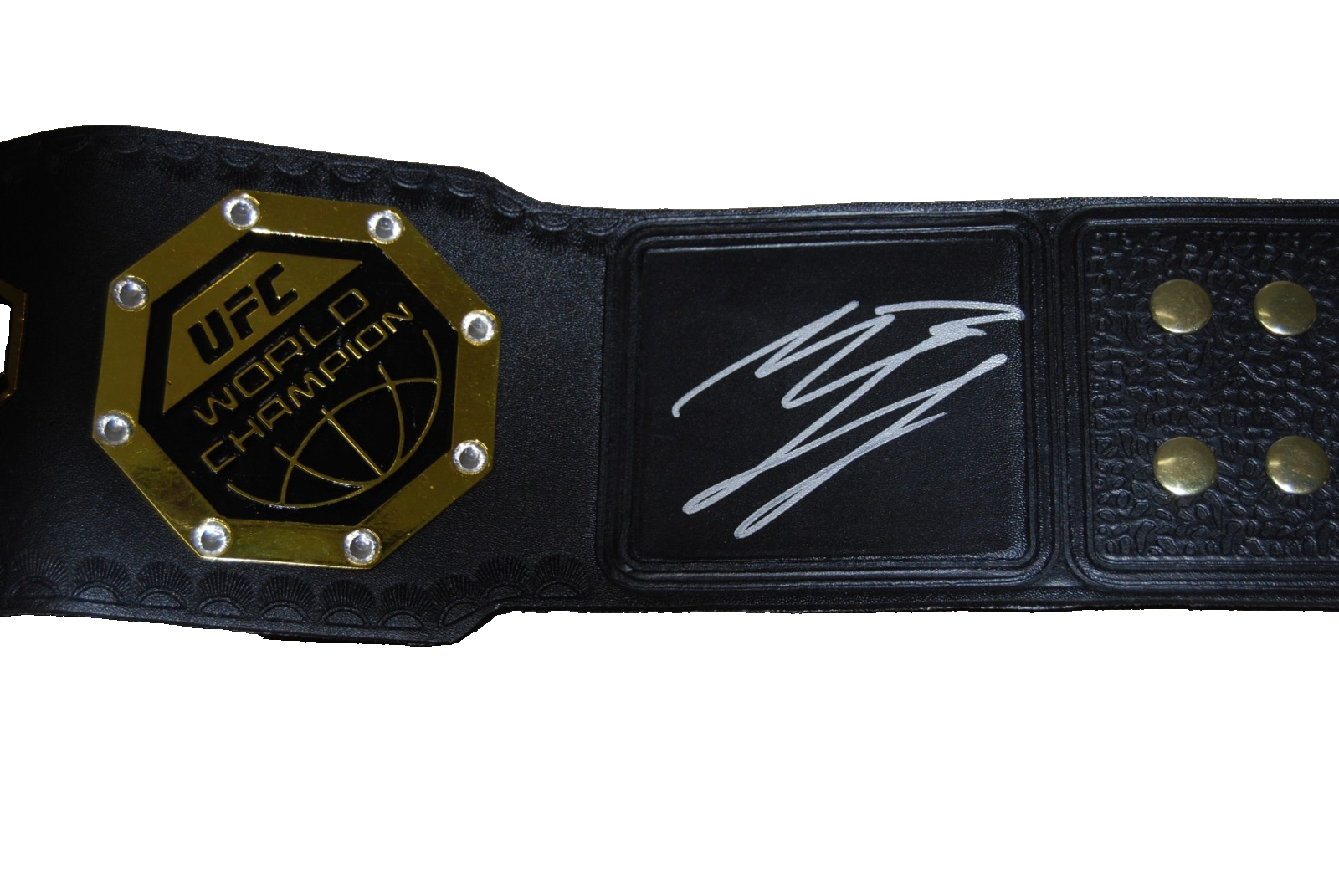 KHAMZAT CHIMAEV signed (UFC) MMA Leather Championship Belt BECKETT BAS BW54036