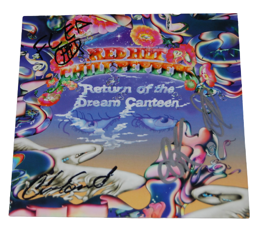 RED HOT CHILLI PEPPERS group signed (RETURN OF THE DREAM) CD BECKETT BAS BF76409