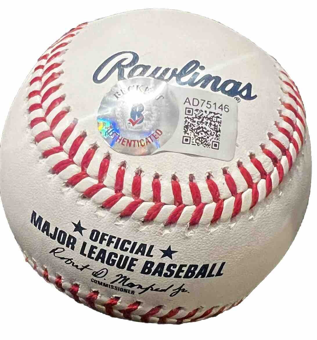 SAMMY SOSA signed (CHICAGO CUBS) Major League OML baseball BECKETT AD75146