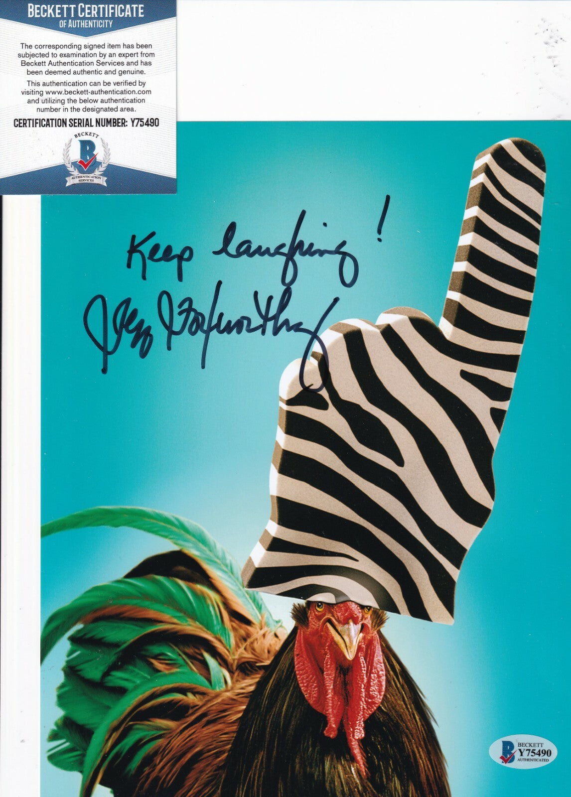 JEFF FOXWORTHY signed (RACING STRIPES) MOVIE 8X10 photo BECKETT BAS Y75490