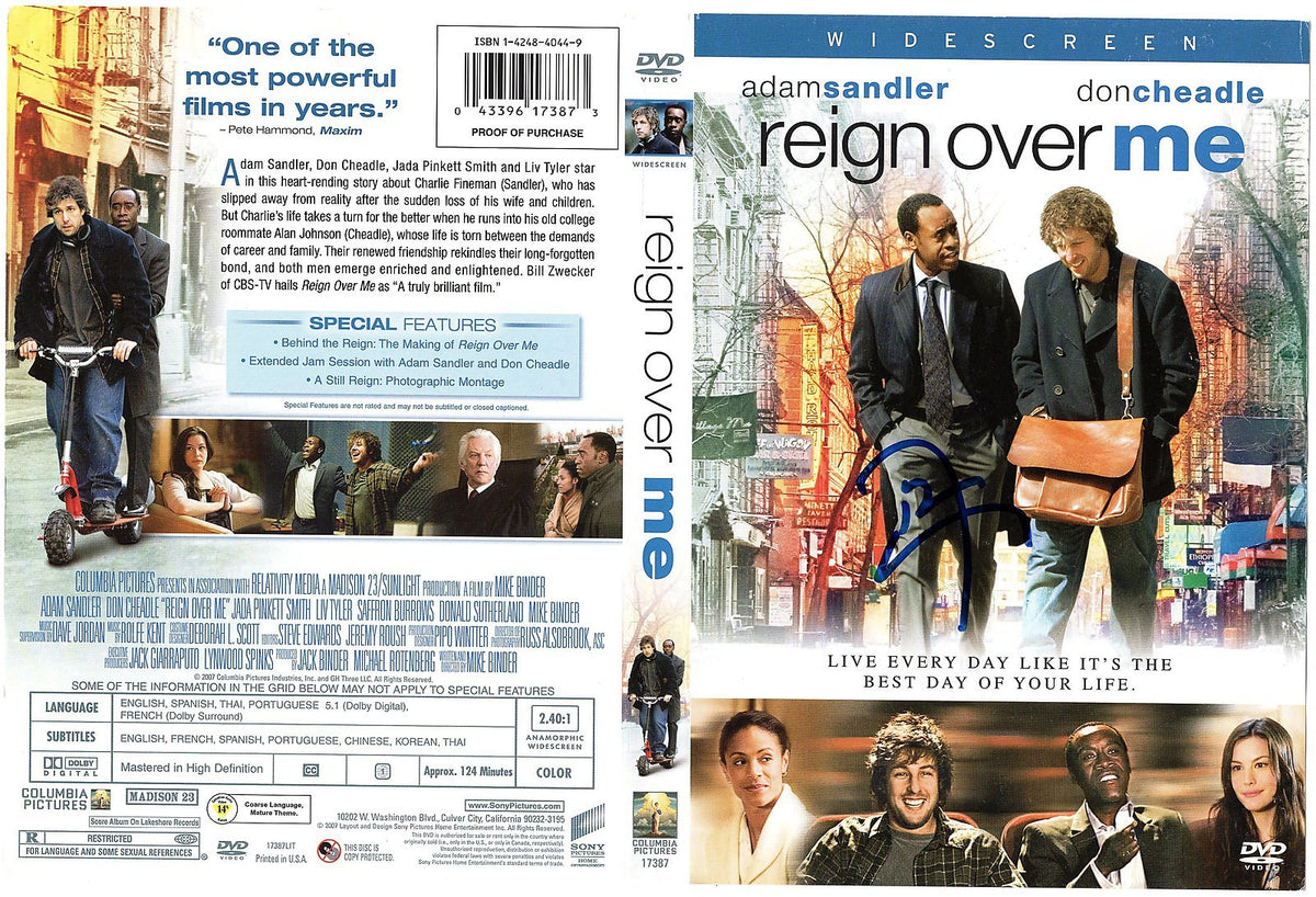 Don Cheadle signed Reign Over Me DVD Box Cover w/COA