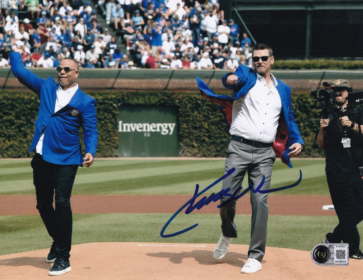 KERRY WOOD signed (CHICAGO CUBS) baseball 8X10 photo BECKETT BAS BY085804