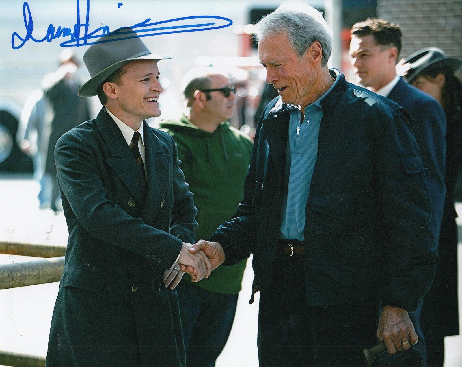 DAMON HERRIMAN signed (J. EDGAR) Movie 8X10 photo *Bruno Hauptmann* W/COA