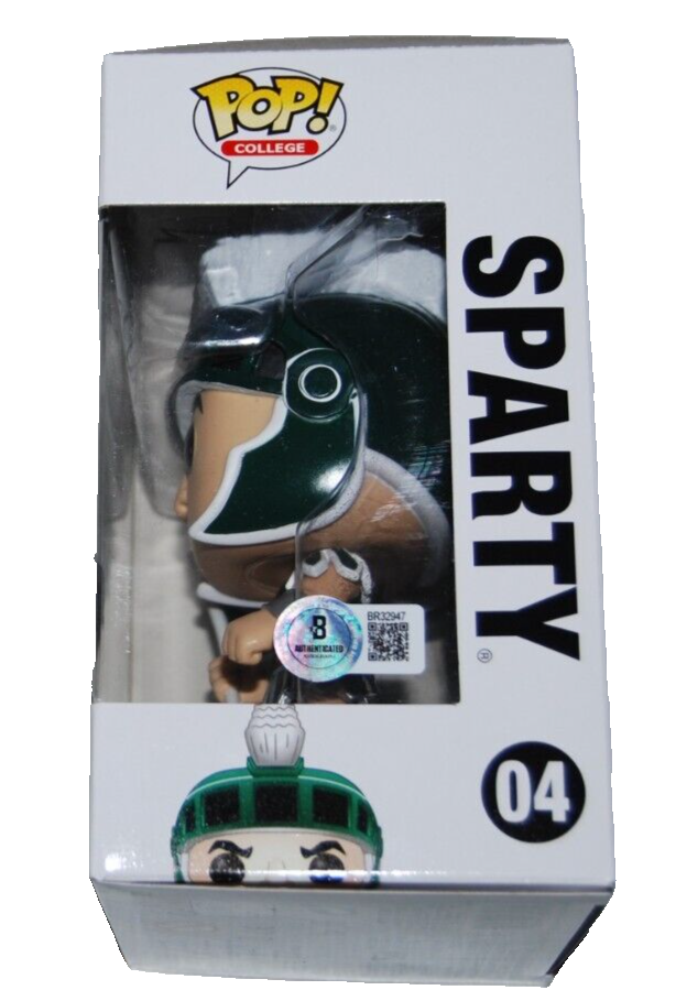 TOM IZZO signed (MICHIGAN STATE SPARTANS) Sparty #04 Funko Pop BECKETT BR32947