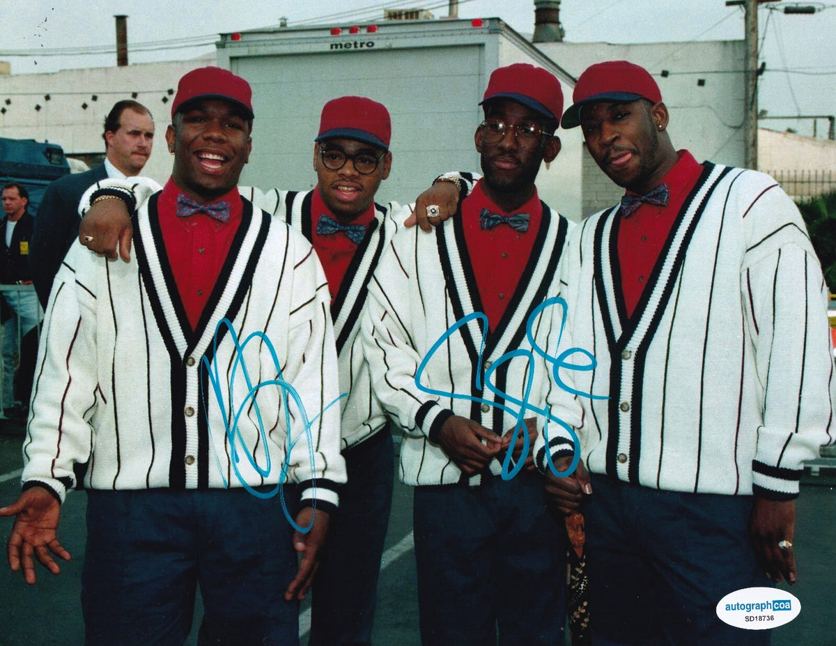 BOYS II MEN signed (SHAWN STOCKMAN & WANYA MORRIS) 8x10 photo ACOA SD18736