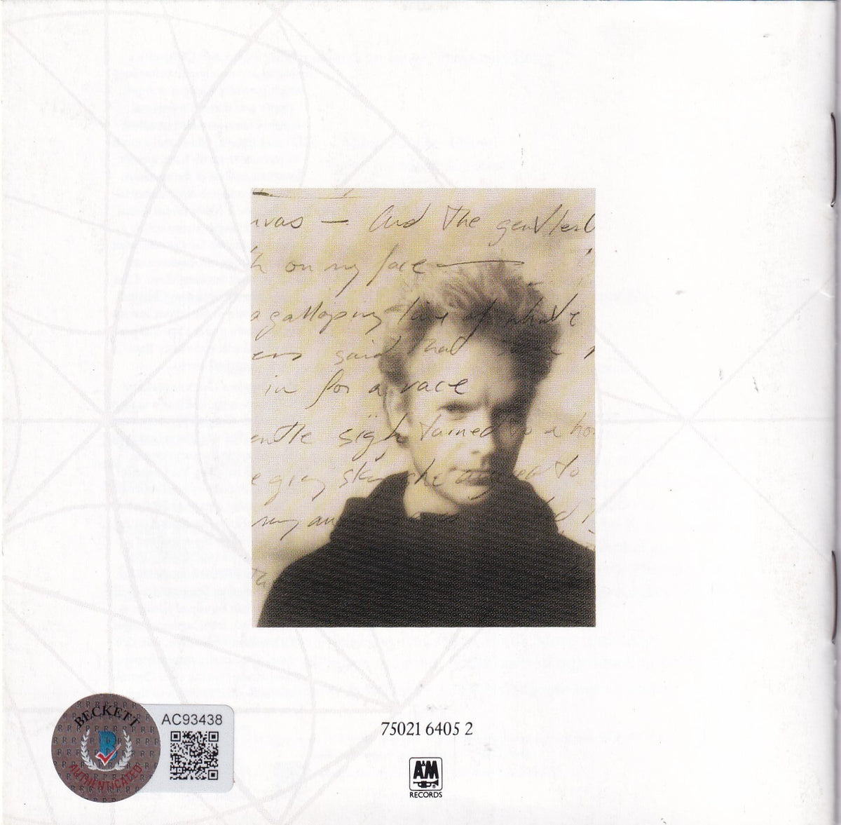 STING signed (THE SOUL CAGES) Cd Cover autographed BECKETT BAS AC93438