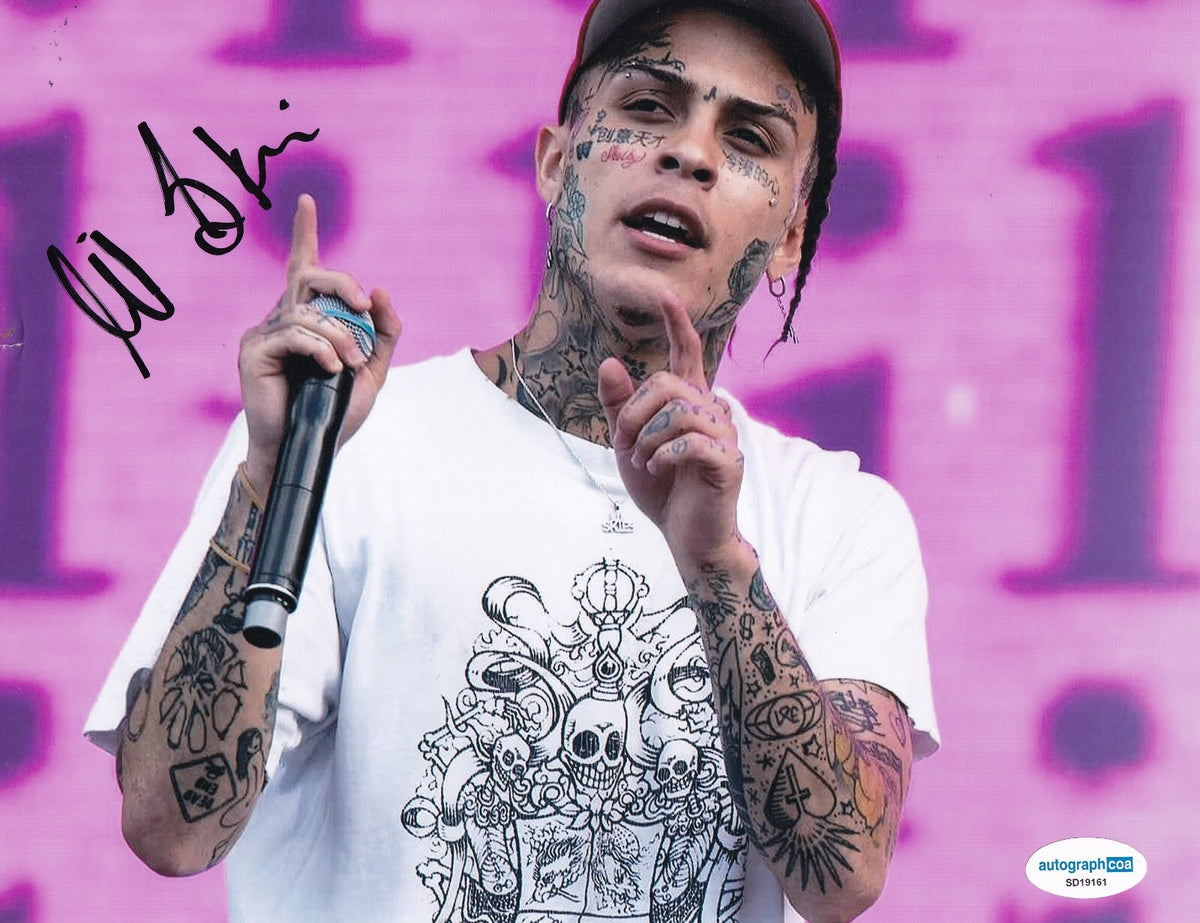 LIL SKIES signed (RED ROSES) Pain Rapper Music 8X10 photo ACOA SD19161