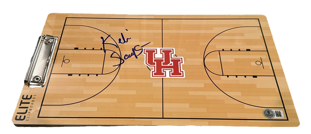 KELVIN Sampson Signed (HOUSTON COUGARS) Elite Coaches clipboard BECKETT BS38138