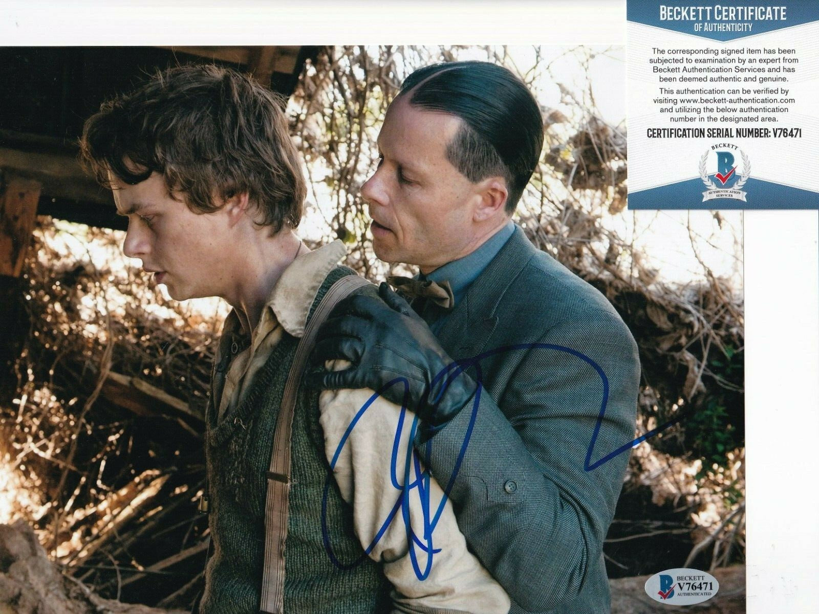 GUY PEARCE signed (LAWLESS) Charley Rakes Movie 8X10 photo BECKETT BAS V76471