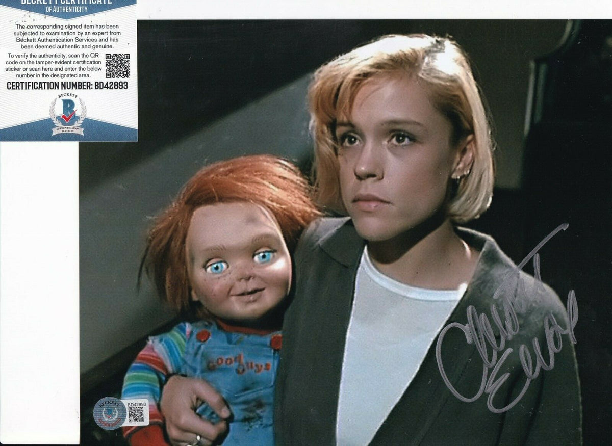 CHRISTINE ELISE signed (CHILD'S PLAY) Chucky 8X10 photo BECKETT BAS BD42893